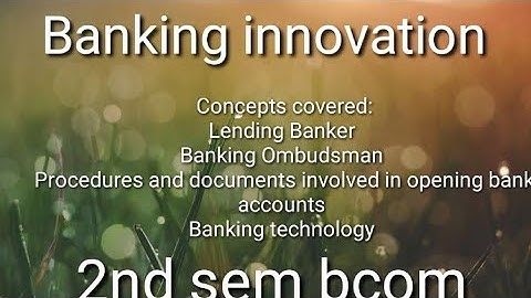 2nd Sem banking innovation