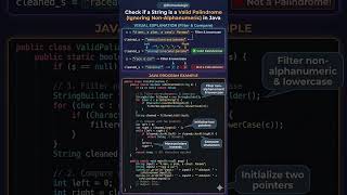 Valid Palindrome Check 🤯 | Ignore Special Characters | Java