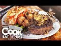BLACKSTONE STEAK AND LOBSTER | Cook Eat Repeat | Blackstone Griddles