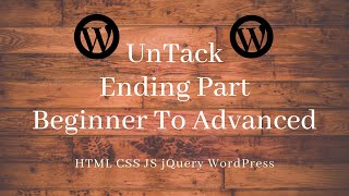 The end part of WordPress theme development
