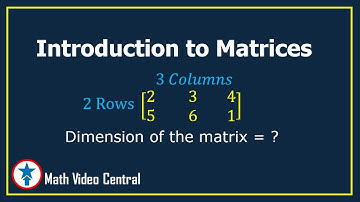 Introduction to Matrices | Pre-Calculus | Math Video Central