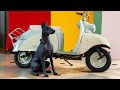 How to make paper doberman in papercraft technique
