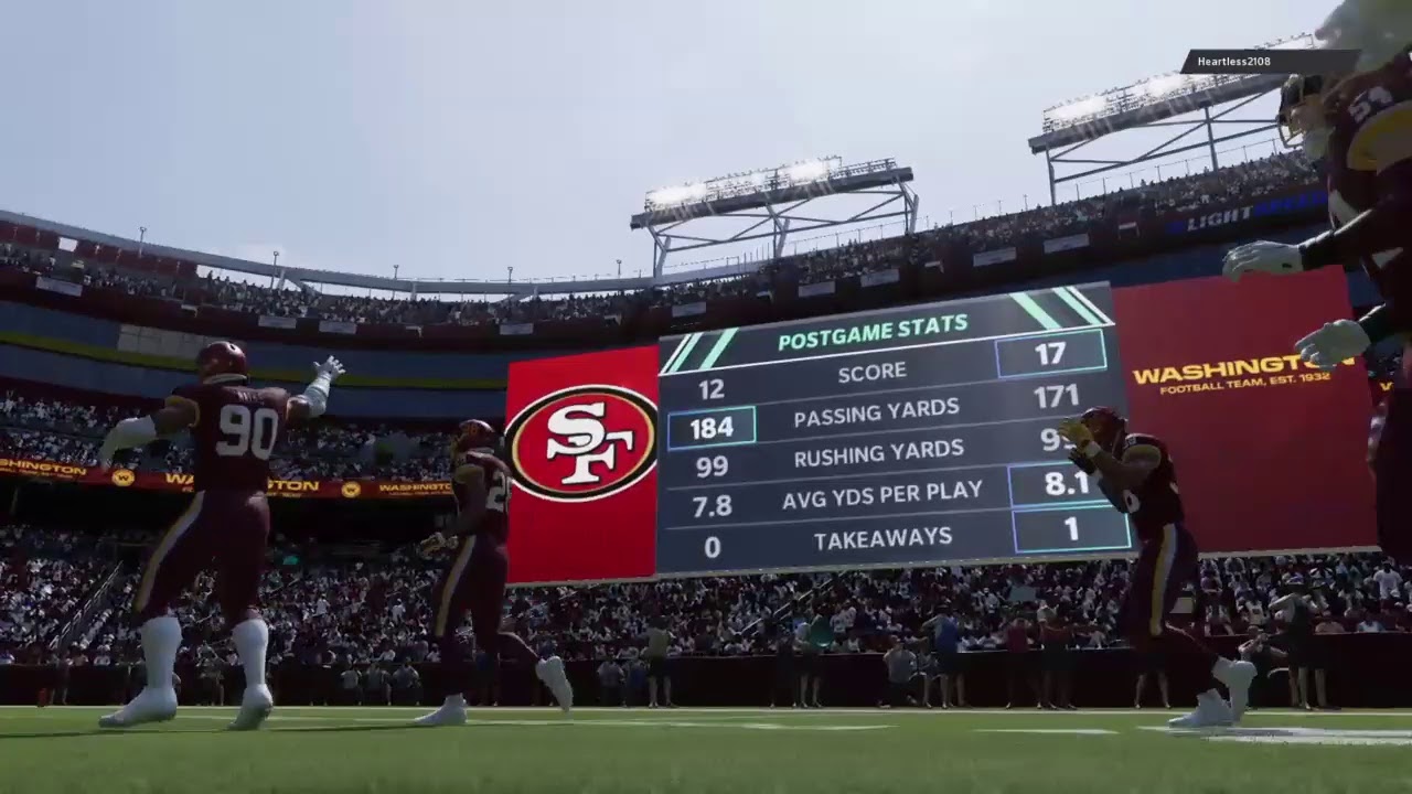 risesun8's Live PS4 Broadcast 49ers vs Washington