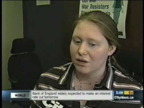 Iraq Veteran and War Resister Kimberly Rivera face...