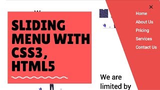 Hamburger sliding menu with HTML5, CSS 3 and JavaScript