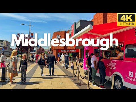 Summer walk in Middlesbrough | Sunny day | 4K.