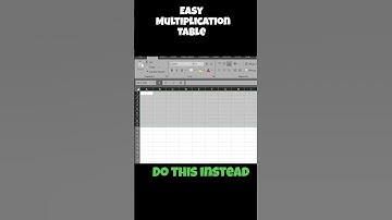 Multiplication table with Excel! #excel #excelshortcuts #exceltutorial #exceltricks #exceltips #math