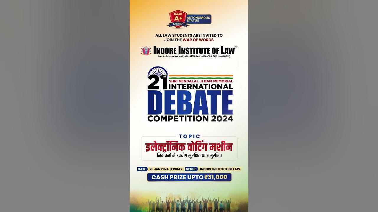 21st Shri Gendalal Ji Bam Memorial International Debate Competition