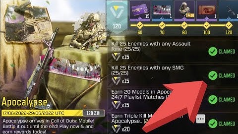 Call Of Duty Mobile Kill 25 Enemies with any SMG Task Complete