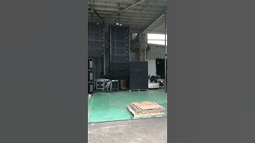 System test of Kama 1310 dual 13.5” line array system & K221 dual 21” subwoofer before Exhibition