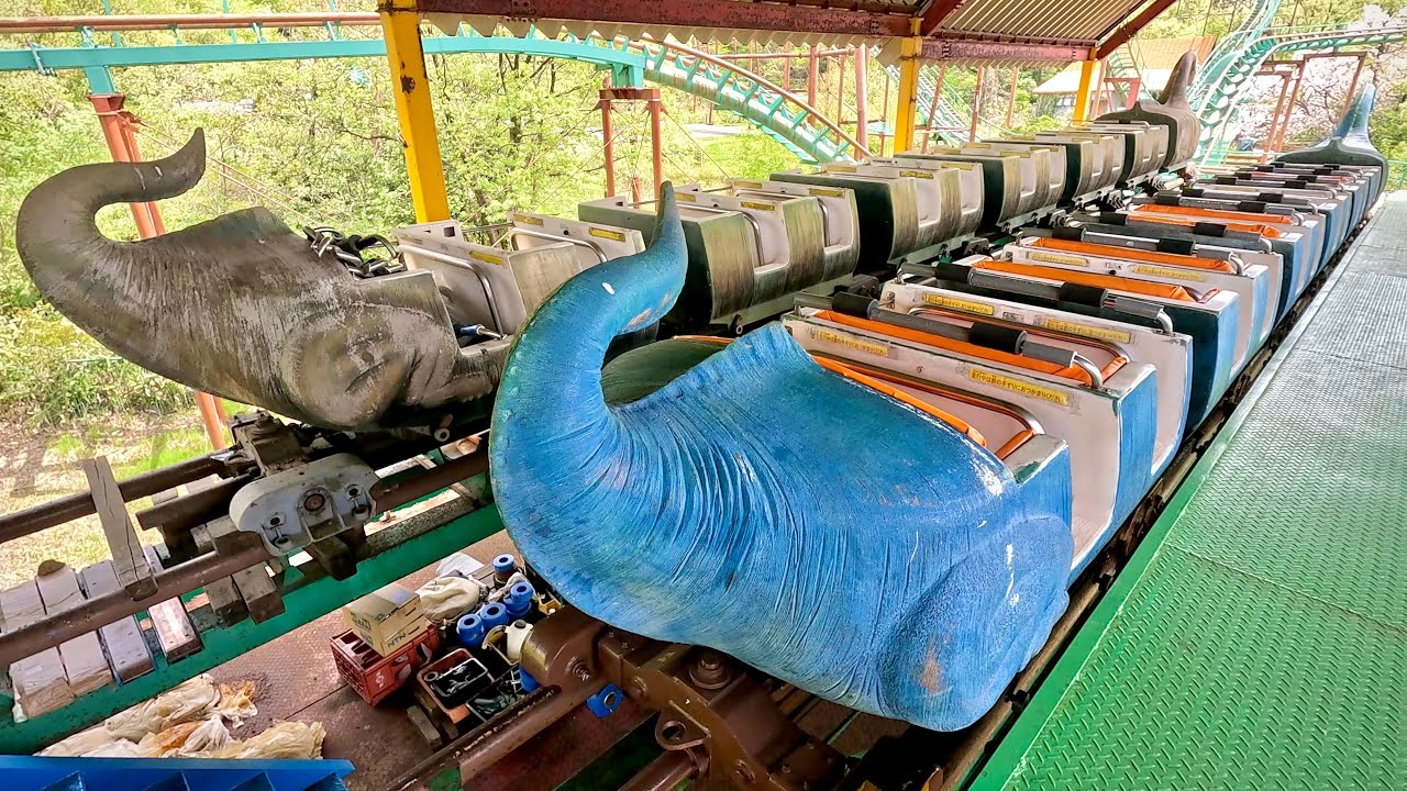 With Commentary] Dinosaur Roller Coaster On-Ride POV (Riding