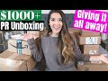 PR UNBOXING &amp; GIVING IT ALL AWAY! | Free Stuff Small Youtubers Get | Free Baby Stuff Haul | GIVEAWAY