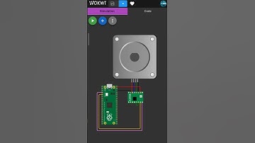 Pi-pico with stepper motor simulation in wokwi simulator  | wokwi simulator | stepper motor