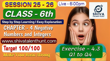 👉 🔴 LIVE Class 6 Math