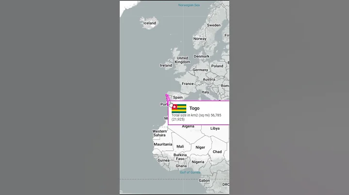 The TRUE size of Togo will shock you!😯🇹🇬#shorts