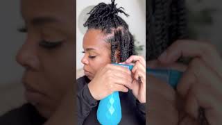 How I refresh my small mini twist easy method #naturalhair #minitwists #curlyhair #hairgrowth