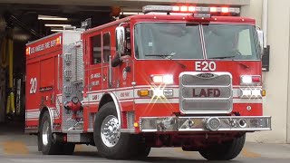 LAFD Engine 20 & Rescue 20 Responding