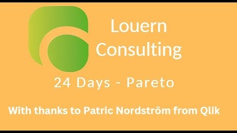 Qlik Sense 24 days of visualisations - Pareto