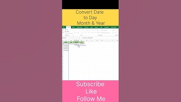 CONVERT DATE/DAY/MONTH/YEARS #excel #viral #shorts #foryou #highlights #viralvideo #exceltips #short