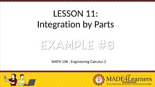 Integration by Parts: Example #6