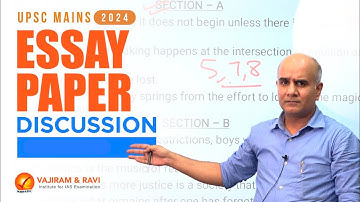 UPSC Mains 2024 Essay Paper Discussion Vajiram and Ravi