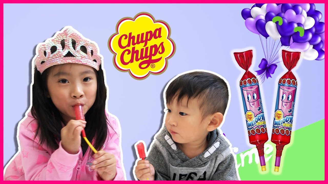 underjordisk Tag et bad Diverse Chupa Chups Melody Pops The Kids Musical Candy! - YouTube
