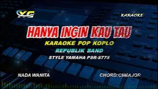 REPVBLIK - HANYA INGIN KAU TAHU KARAOKE KOPLO NADA CEWEK - (Ku Telah Miliki Rasa Indahnya Perihku)