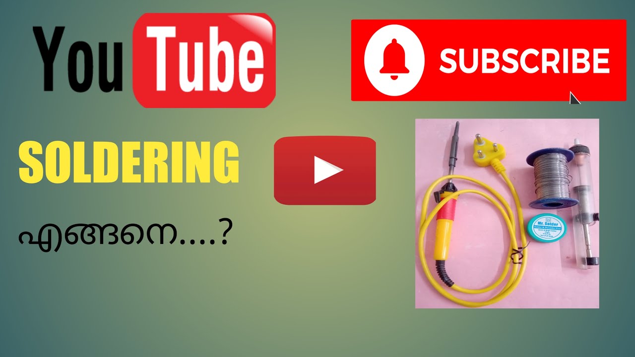 How to soldering of Electronics Components - Malayalam - YouTube
