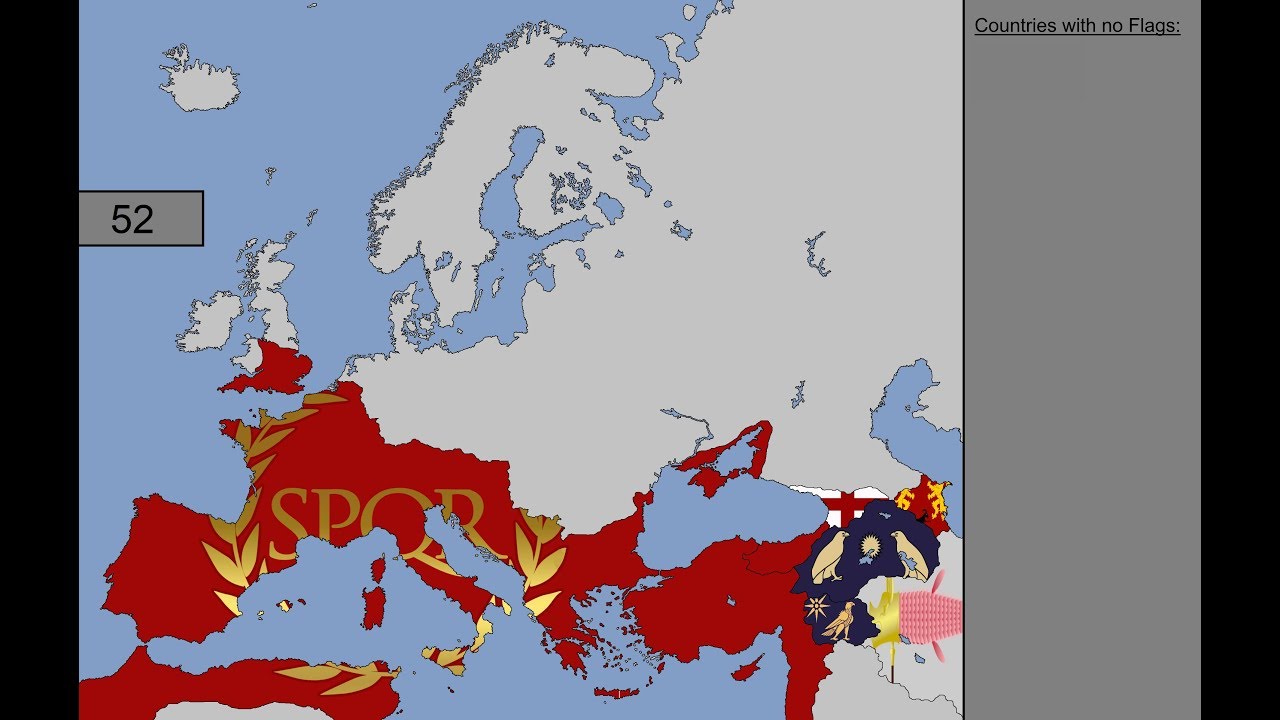 Europe: Timeline of Flags/Symbols: 350 BC - 1 AD