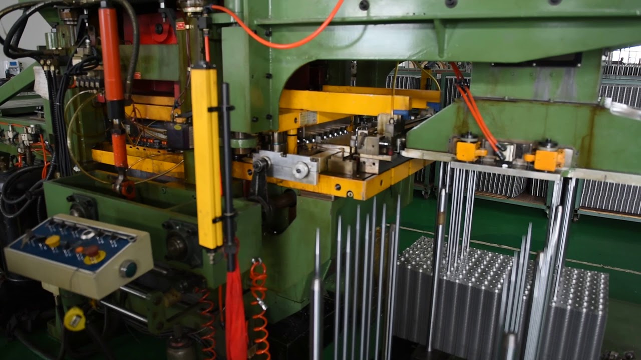 Cold room Evaporator & condenser coil fin production line - YouTube