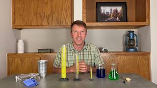 Correctly using a graduated cylinder