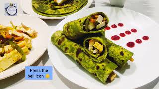 Palak paneer Roll l Paneer Wrap l Paneer Roll l spinach Roll