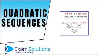 Quadratic sequences | GCSE Maths Level 7-9 | ExamSolutions