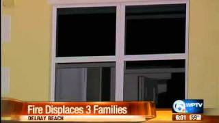 Fire displaces three families