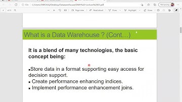 Lecture 2 :  Data warehousing and  Data Mining Introduction Part I