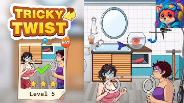 Tricky Twist Puzzle – Level 5 Blowing Cockroach Competition Walkthrough & Solution | iOS / Android