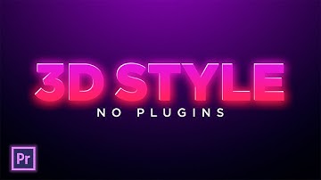 Easy 3D Style Gradient Text in Premiere Pro