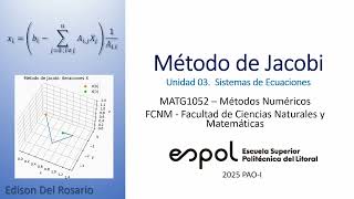 Método de Jacobi y Gráfica con Python