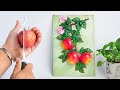 Realistic apple wall hanging // Home decor idea with clay // Cement wall hanging