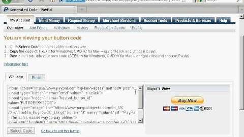 Video 9 - How To Add Paypal Order Buttons To Your Website