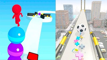 Stack Rider Vs going balls  All Levels Big New Update Walkthrough Android iOS Gameplay for kids