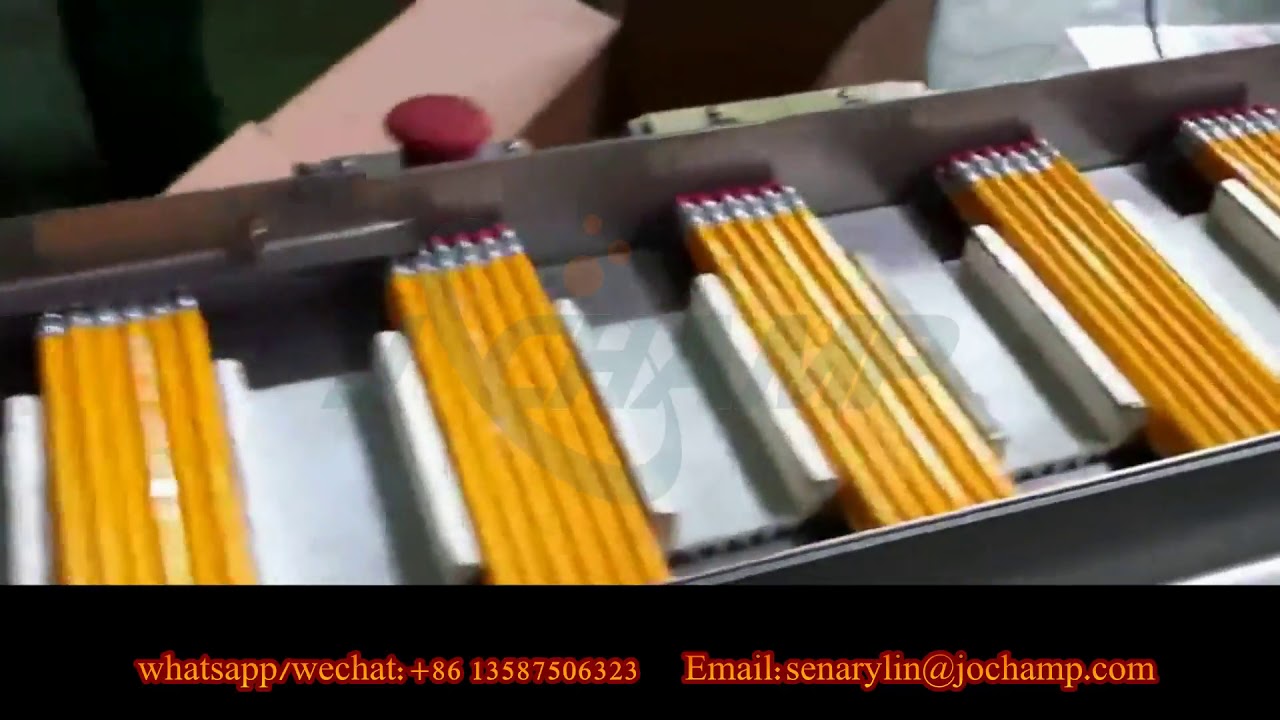 Instead of putting pencils into boxes by hand ｜ Automatic pencil packaging machine made by Jochamp