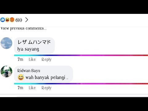 CARA MEMBUAT KOMENTAR PELANGI DI FACEBOOK