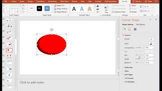 Drawing in ppt 2: Draw and Colour a Shape Including Inner Shadow