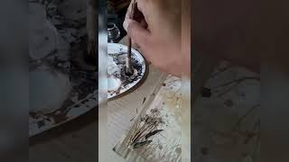 Making natural paint brushes for mark making