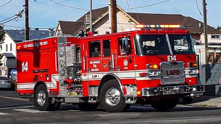 (New Engine) LAFD Engine 14 & Rescue 14 Responding 