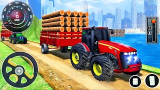 Heavy Tractor Trolley Cargo Simulator 3D - Real Farming Cargo Driver 2021 - Android GamePlay screenshot 3