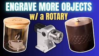 ENGRAVING with a ROTARY ATTACHMENT on a UV LASER