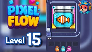 Pixel Flow Level 15 Walkthrough & Solution 🧩✨ 