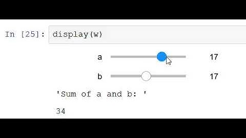 Jupyter ipywidget interactive control demo